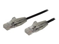 StarTech.com 1,5 m CAT6-kabel - Tunn - Snagless RJ45-kontakter - Svart - Patch-kabel - RJ-45 (hane) till RJ-45 (hane) - 1.5 m - UTP - CAT 6 - hakfri, tvinnad - svart N6PAT150CMBKS