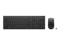 Lenovo Essential Wireless Combo Gen 2 - Sats med tangentbord och mus - trådlös - 2.4 GHz - QWERTY - japansk - svart 4X31N50729