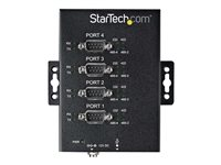Startech Industriell USB till RS-232/422/485 seriell adapter med 4 portar - ESD-skydd på 15 kV - Seriell adapter - USB 2.0 - RS-232/422/485 x 4 + USB 2.0 x 1 - svart - TAA-kompatibel ICUSB234854I
