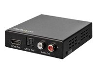 StarTech.com HDMI-audioextraherare med stöd för 4K 60 Hz - HDMI-ljudsignalsextraktor - svart HD202A