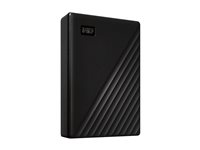 WD My Passport WDBR9S0060BBK - Hårddisk - krypterat - 6 TB - extern (portabel) - USB 3.2 Gen 1 - 256 bitars AES - svart WDBR9S0060BBK-WESN