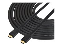 StarTech.com 15 m HDMI 2.0-kabel - 4K 60 Hz aktiv HDMI-kabel - CL2-klassad för vägginstallation - UHD-HDMI-kabel med hög hastighet och lång hållbarhet - HDR, 18 Gbps - Hane-till-hane-sladd - Svart - HDMI-kabel - HDMI hane till HDMI hane - 15 m - stöd för 4K - för P/N: ST122HD202, ST124HD202 HD2MM15MA