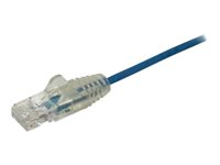 StarTech.com 3 m CAT6-kabel - Tunn - Ej hakfria RJ45-kontakter - Blå - Patch-kabel - RJ-45 (hane) till RJ-45 (hane) - 3 m - CAT 6 - hakfri - blå N6PAT300CMBLS