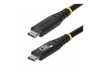 StarTech.com - USB-kabel - USB-C (hane) till USB-C (hane) - USB4 / Thunderbolt 3 / Thunderbolt 4 / DisplayPort 1.4 - 2 m - 4K120Hz stöd, robust, utökat effektområde (EPR), Stöd för Power Delivery 3,1, flexibel - svart CC2M20GUSB4TP