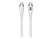 HyperJuice - USB-kabel - 24 pin USB-C (hane) till 24 pin USB-C (hane) - USB 2.0 - 1.5 m - USB Power Delivery (60W), utökat effektområde (EPR) - vit HJ4011WHGL