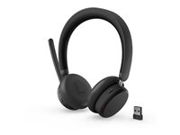 Lenovo 6550 - Headset - på örat - Bluetooth - trådlös - aktiv brusradering - svart - Certifierad för Microsoft-teams 4XD1S19777