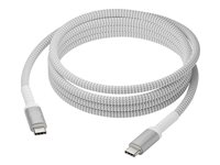 dbramante1928 re-charge - USB-kabel - 24 pin USB-C (hane) till 24 pin USB-C (hane) - USB 2.0 - 2.5 m - flätad kabel, 100 % återvunnen plast, USB-strömförsörjning (100W) CB25CCGR7120