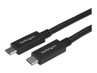 StarTech.com USB-C-kabel med Power Delivery (3 A) - M/M - 2 m - USB 3.0 - USB-IF-certifierad - USB-kabel - 24 pin USB-C (hane) till 24 pin USB-C (hane) - USB 3.1 - 3 A - 2 m - svart - för P/N: DKT30CHPD3, DKT30CHVSDPD, KITBXDOCKPEU, KITBXDOCKPNA, KITBXDOCKPUK, SV221HUC4K USB315CC2M