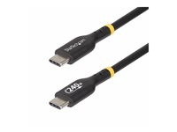 StarTech.com 1m USB C Charging Cable, USB-IF Certified USB-C Cable, 240W - USB-kabel - USB-C (hane) till USB-C (hane) - USB 2.0 - 48 V - 5 A - 1 m - utökat effektområde (EPR), USB-strömförsörjning (240W), Stöd för Power Delivery 3,1 - svart USB2EPR1M