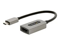 StarTech.com USB C till HDMI-adapter - 4K 60 Hz video, HDR10 - USB-C till HDMI 2.0b adapterdongel - USB Type-C DP alt-läge till HDMI-monitor/skärm/TV - USB C till HDMI-konverterare - Videokort - 24 pin USB-C hane till HDMI hona - 13 cm - rymdgrå - aktiv, 4K60Hz (3840 x 2160) stöd USBC-HDMI-CDP2HD4K60