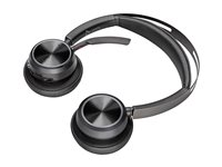 HP Poly Voyager Focus 2 - Headset - på örat - Bluetooth - trådlös, kabelansluten - USB-A via Bluetooth-adapter - svart - Certifierad för Microsoft-teams 76U46AA
