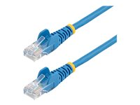 StarTech.com Cat5e Ethernet patchkabel med hakfria RJ45-kontakter - 0,5 m, Blå - Patch-kabel - RJ-45 (hane) till RJ-45 (hane) - 50 cm - UTP - CAT 5e - hakfri, tvinnad - blå 45PAT50CMBL