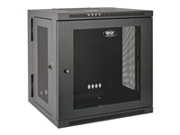 Eaton Tripp Lite Series 10U Wall Mount Rack Enclosure Server Cabinet Hinged w/ Door & Sides - Rack skåp - väggmontering - svart - 10U - 19" SRW10US