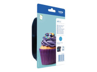 Brother LC123C - Lång livslängd - cyan - original - blister - bläckpatron - för Brother DCP-J132, J152, J172, J552, J752, MFC-J245, J470, J650, J6520, J6720, J6920, J870 LC123CBP