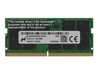 Micron - DDR5 - modul - 32 GB - SO DIMM 262-pin - 3200 MHz / PC5-51200 - CL52 - 1.1 V - klockad - ECC - grön MTC20C2085S1WC64BD1R