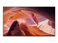 Sony Bravia Professional Displays FWD-65X80L - 65" Diagonal klass (64.5" visbar) - X80L Series LED-bakgrundsbelyst LCD-skärm - med TV-mottagare - digital skyltning - Smart TV - Google TV - 4K UHD (2160p) 3840 x 2160 - HDR - blinkande ram, Direct LED - svart FWD-65X80L