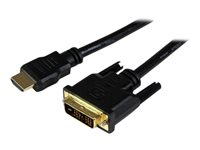 StarTech.com 1,5 m HDMI till DVI-D-kabel ? M/M - Adapterkabel - DVI-D hane till HDMI hane - 1.5 m - skärmad - svart HDDVIMM150CM