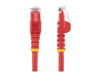 StarTech.com 1m CAT6 Ethernet Cable, 10 Gigabit Snagless RJ45 650MHz 100W PoE Patch Cord, CAT 6 10GbE UTP Network Cable w/Strain Relief, Red, Wiring is UL Certified/TIA - Category 6 - 24AWG (N6PATC1MRD) - Patch-kabel - RJ-45 (hane) till RJ-45 (hane) - 1 m - UTP - CAT 6 - hakfri - röd N6PATC1MRD