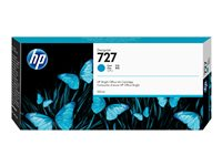 HP 727 - 300 ml - hög kapacitet - cyan - original - DesignJet - bläckpatron - för DesignJet T1500, T1530, T2500, T2530, T920, T930 F9J76A