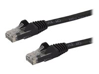StarTech.com 2m CAT6 Ethernet Cable, 10 Gigabit Snagless RJ45 650MHz 100W PoE Patch Cord, CAT 6 10GbE UTP Network Cable w/Strain Relief, Black, Fluke Tested/Wiring is UL Certified/TIA - Category 6 - 24AWG (N6PATC2MBK) - Patch-kabel - RJ-45 (hane) till RJ-45 (hane) - 2 m - UTP - CAT 6 - formpressad, hakfri - svart N6PATC2MBK