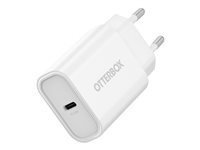 OtterBox - Strömadapter - 20 Watt - PD (USB-C) - vit - Europa 78-81414