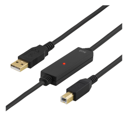 DELTACO PRIME USB 2.0 kabel Typ A hane - Typ B hane USB-EX10M
