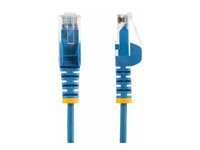 StarTech.com 1.5m Slim LSZH CAT6 Ethernet Cable, 10 Gigabit Snagless RJ45 100W PoE Patch Cord, CAT 6 10GbE UTP Network Cable w/Strain Relief, Blue, ETL, Low Smoke Zero Halogen - Category 6 - 28AWG (N6PAT150CMBLS) - Patch-kabel - RJ-45 (hane) till RJ-45 (hane) - 1.5 m - CAT 6 - hakfri - blå N6PAT150CMBLS
