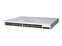 Cisco Business 220 Series CBS220-48FP-4X - Switch - smart - 48 x 10/100/1000 (PoE+) + 4 x 10 Gigabit SFP+ (upplänk) - rackmonterbar - PoE+ (740 W) - återanvänd CBS220-48FP4XEU-RF
