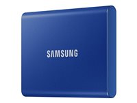 Samsung T7 MU-PC1T0H - SSD - krypterat - 1 TB - extern (portabel) - USB 3.2 Gen 2 (USB-C kontakt) - 256 bitars AES - indigoblå MU-PC1T0H/WW