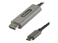 StarTech.com USB C till HDMI-kabel 4K 60 Hz på 5 m med HDR10 - Ultra HD USB Type-C till 4K HDMI 2.0b-videokabeladapter - USB-C till HDMI HDR-skärm/skärmsadapter - DP 1.4 Alt Mode HBR3 - Adapterkabel - 24 pin USB-C hane till HDMI hane - 5 m - svart - stöd för 4K, aktiv CDP2HDMM5MH