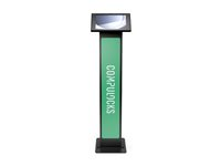 Compulocks Galaxy Tab A9+ 11", Swell Enclosure Brandable Floor Stand - Hölje - för surfplatta - märkningsbar - låsbar - metall, polypropylen - svart - golvstående - för Samsung Galaxy Tab A9+ 140B11GSWL9B
