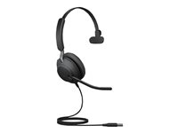 Jabra Evolve2 40 SE UC Mono - Headset - på örat - kabelansluten - USB-C, USB-A - ljudisolerande - Optimerad för UC 24189-889-799