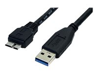 StarTech.com 0,5 m svart SuperSpeed USB 3.0-kabel A till Micro B ? M/M - USB-kabel - Micro-USB typ B (hane) till USB typ A (hane) - USB 3.0 - 50 cm - formpressad - svart - för P/N: DKT30CVAGPD, S251BMU313, S251BMU3FP, S251BPU313, S252BU313R, SLSODDU33B, SMS1BMU313 USB3AUB50CMB