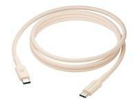 dbramante1928 re-charge - USB-kabel - USB-C (hane) till USB-C (hane) - 1.5 m - flätad kabel, USB-C Power Delivery (60W) - beige CB20CCBE7209