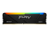 Kingston FURY Beast RGB - DDR4 - sats - 32 GB: 2 x 32 GB - DIMM 288-pin - 3600 MT/s / PC4-28800 - CL18 - 1.35 V - ej buffrad - icke ECC - svart KF436C18BB2AK2/64