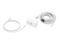 VISION TechConnect - Platta för plan montering - 10m - väggmontering - vit - 2-gang - 2 portar TC3-PK10M