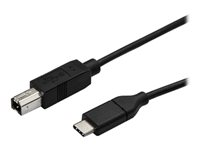 StarTech.com USB C to USB B Printer Cable - 1.6 ft / 0.5m - USB C Printer Cable - USB C to USB B Cable - USB Type C to Type B (USB2CB50CM) - USB-kabel - 24 pin USB-C (hane) till USB typ B (hane) - Thunderbolt 3 / USB 2.0 - 50 cm - svart USB2CB50CM