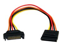 StarTech.com 8in 15 pin SATA Power Extension Cable - 8 SATA power Extension Cable - 8 SATA power Extension cord - Förlängningskabel för ström - SATA-ström (hane) till SATA-ström (hona) - 20.3 cm - för P/N: PYO2SATA, PYO4SATA, SATAPOWADAP SATAPOWEXT8
