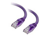 C2G Cat5e Booted Unshielded (UTP) Network Patch Cable - Patch-kabel - RJ-45 (hane) till RJ-45 (hane) - 50 cm - UTP - CAT 5e - formpressad, hakfri, tvinnad - lila 83658