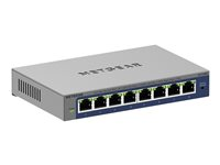NETGEAR Plus GS108Ev4 - Switch - ohanterad - skrivbordsmodell, väggmonterbar, rackmonterbar GS108E-400EUS