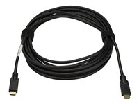 StarTech.com 10 m HDMI 2.0-kabel - 4K 60 Hz aktiv HDMI-kabel - CL2-klassad för vägginstallation - UHD-HDMI-kabel med hög hastighet och lång hållbarhet - HDR, 18 Gbps - Hane-till-hane-sladd - Svart - HDMI-kabel - HDMI hane till HDMI hane - 10 m - stöd för 4K - för P/N: ADJPROJCART, FPWHANGER, FPWTLTPORT, MBLTVSTNDEC, ST122HD202, STNDMTV100, STNDMTVDUO HD2MM10MA