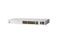 Cisco Catalyst 1300-24MGP-4X - Switch - L3 - Administrerad - 16 x 10/100/1000 (PoE+) + 8 x 2.5G (PoE+) + 4 x 10 Gigabit SFP+ - rackmonterbar - PoE+ (195 W) C1300-24MGP-4X