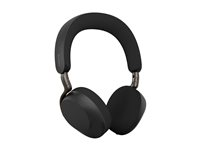 Jabra Evolve3 75 UC - Headset - på örat - Bluetooth - trådlös - aktiv brusradering - USB-A via Bluetooth-adapter - ljudisolerande - svart - med trådlös laddningsplatta - UC-certifierad 37599-989-989
