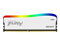 Kingston FURY Beast - RGB Special Edition - DDR4 - modul - 16 GB - DIMM 288-pin - 3200 MT/s / PC4-25600 - CL16 - 1.35 V - ej buffrad - icke ECC - vit KF432C16BWA/16