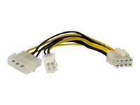 StarTech.com 6 Inch 4 Pin to 8 Pin EPS Power Adapter with LP4 - F/M - ATX to EPS Power Adapter (EPS48ADAP) - Strömadapter - 4 pin ATX12V (hona) till 8-stifts EPS12V, 4-stifts intern ström (5V) (hane) - 15.2 cm EPS48ADAP
