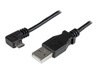 StarTech Right Angle Micro USB Cable - 1 ft / 0.5m - 90 degree - USB Cord - USB Charger Cable - USB to Micro USB Cable (USBAUB50CMRA) - USB-kabel - mikro-USB typ B (hane) högervinklad till USB (hane) - USB 2.0 - 50 cm - svart - för P/N: USB2PCARBK, USB2PCARBKS, USBEXTAA10BK, USBEXTAA6BK, USBLT2PCARW, USBUB2PCARB USBAUB50CMRA