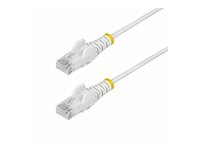 StarTech.com 1.5m White Slim CAT6 Ethernet Cable, Snagless, 28AWG, LSZH - Patch-kabel - RJ-45 (hane) till RJ-45 (hane) - 1.5 m - 3.6 mm - UTP - CAT 5/5e/6 - IEEE 802.3bt - halogenfri, hakfri - vit N6PAT150CMWHS