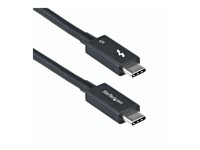 StarTech.com 3ft (1m) Thunderbolt 5 Cable, 80Gbps/120Gbps, Certified - Thunderbolt-kabel - Thunderbolt 5 (hane) till Thunderbolt 5 (hane) - USB4 / Thunderbolt 3 / Thunderbolt 4 / Thunderbolt 5 / DisplayPort 2.1 - 1 m - stöd för 4K, stöd för 8K, passiv, USB-strömförsörjning (240W) - svart TBLT5MM1M240W