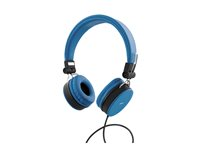 Streetz HL-W201 - Hörlurar med mikrofon - på örat - kabelansluten - 3,5 mm kontakt - blå HL-W201