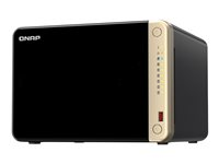 QNAP TS-664 - NAS-server - 6 fack - 24 TB - SATA 6Gb/s - HDD 4 TB x 6 - RAID 0, 1, 5, 6, 10, 50, JBOD - RAM 8 GB - 2.5 Gigabit Ethernet - iSCSI support TS-664-8G+6XST4000VN006